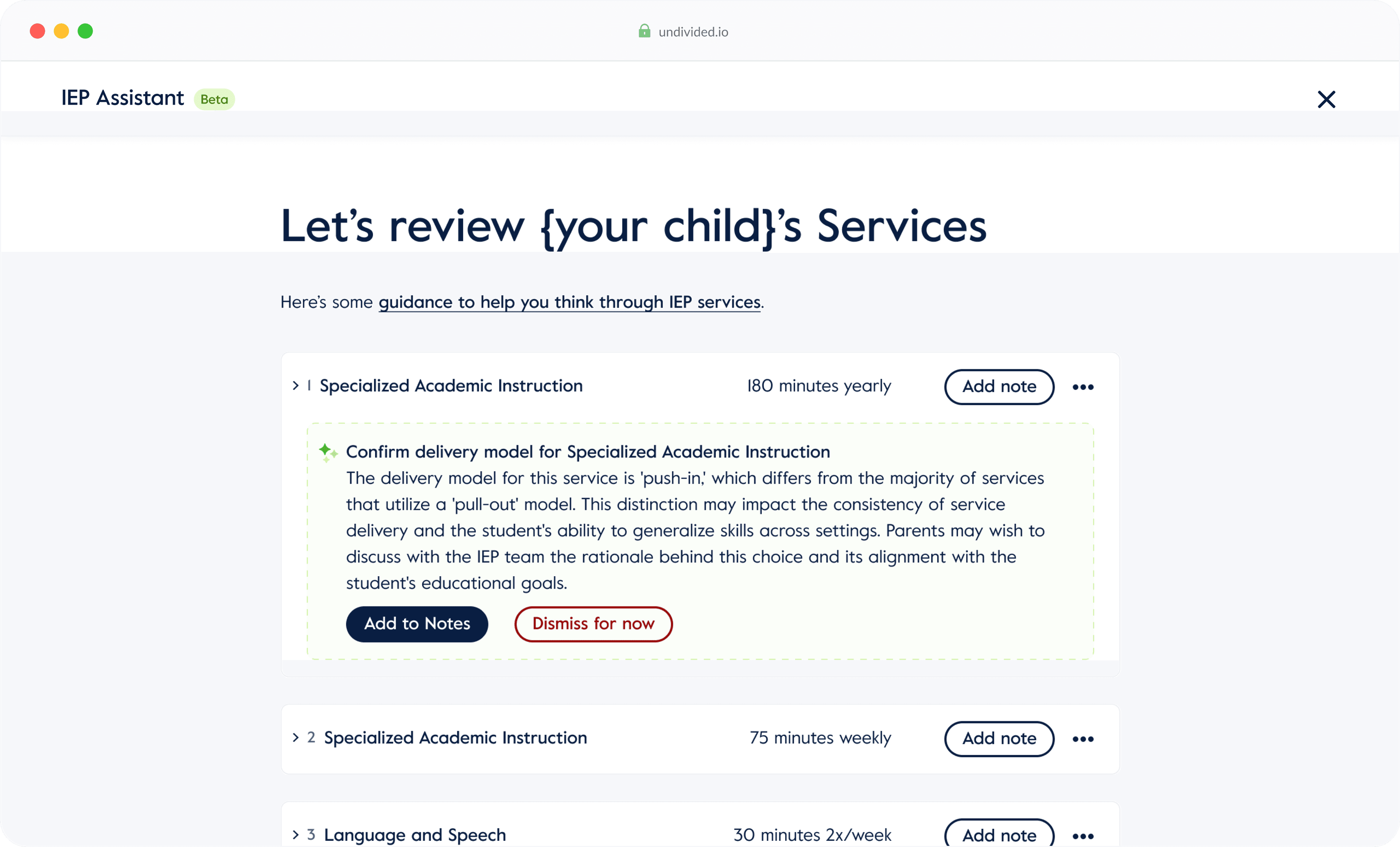 Undivided IEP and 504 Support