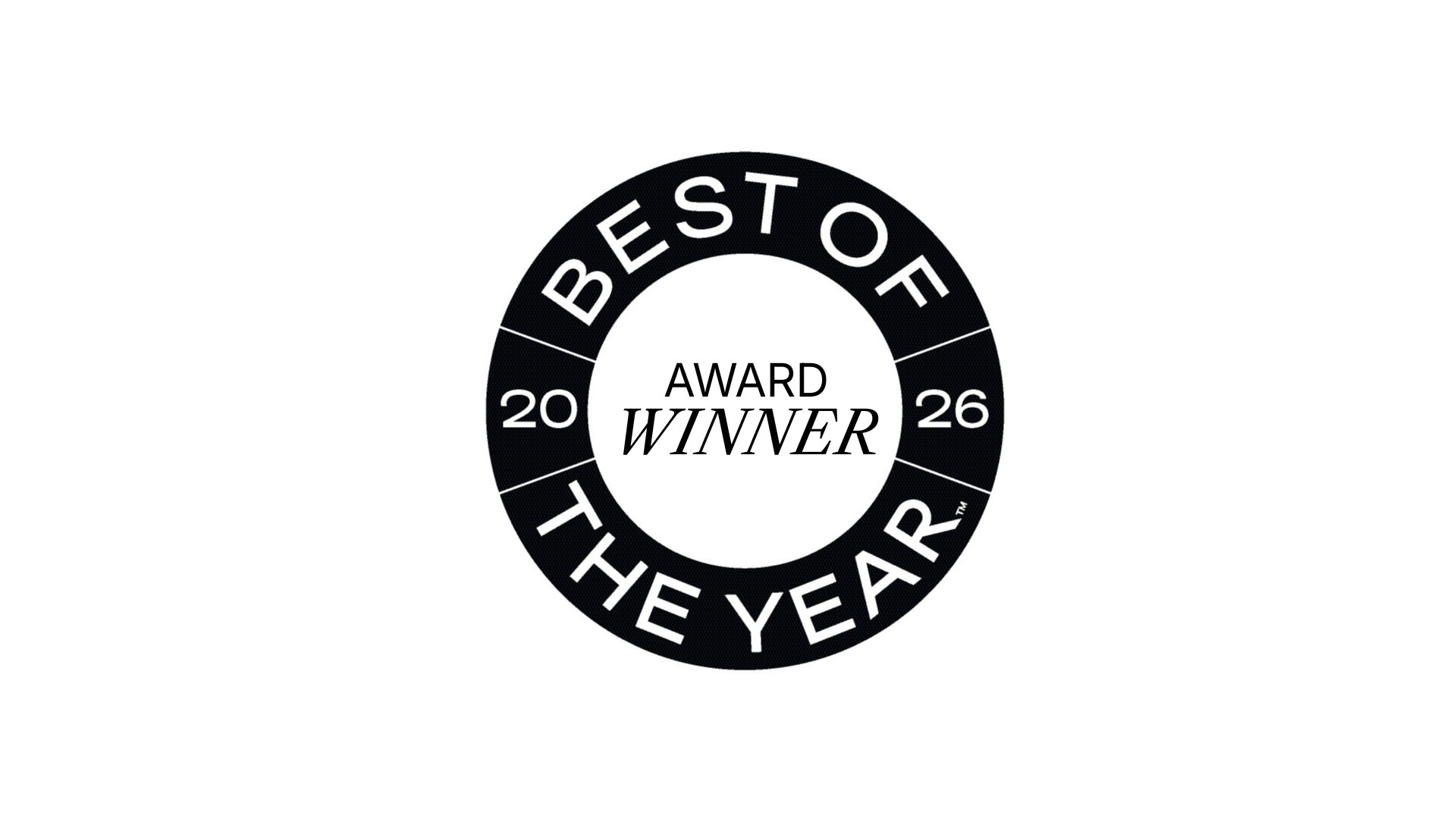 Best of the Year 2026 Award Winner Badge